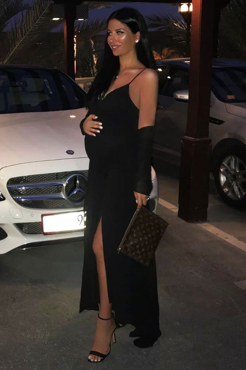 Black Split Flared Jumpsuit - Francisca-Jumpsuits