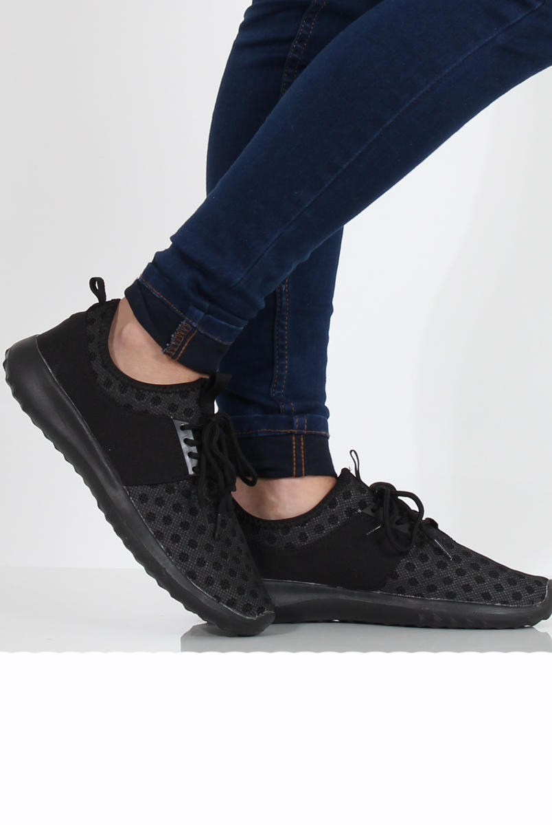 Black Spotted Trainers - Amalia-Trainers