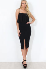 Black Strappy Bodysuit - Letania-Bodysuits