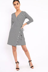 Black Stripe Dress - Imogene-Dresses