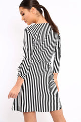 Black Stripe Dress - Imogene-Dresses
