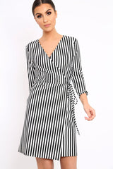 Black Stripe Dress - Imogene-Dresses