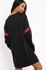 Black Stripe Jumper Dress - Finley-Dresses