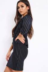 Black Stripe Paper Bag Skirt - Tabbie-Skirts