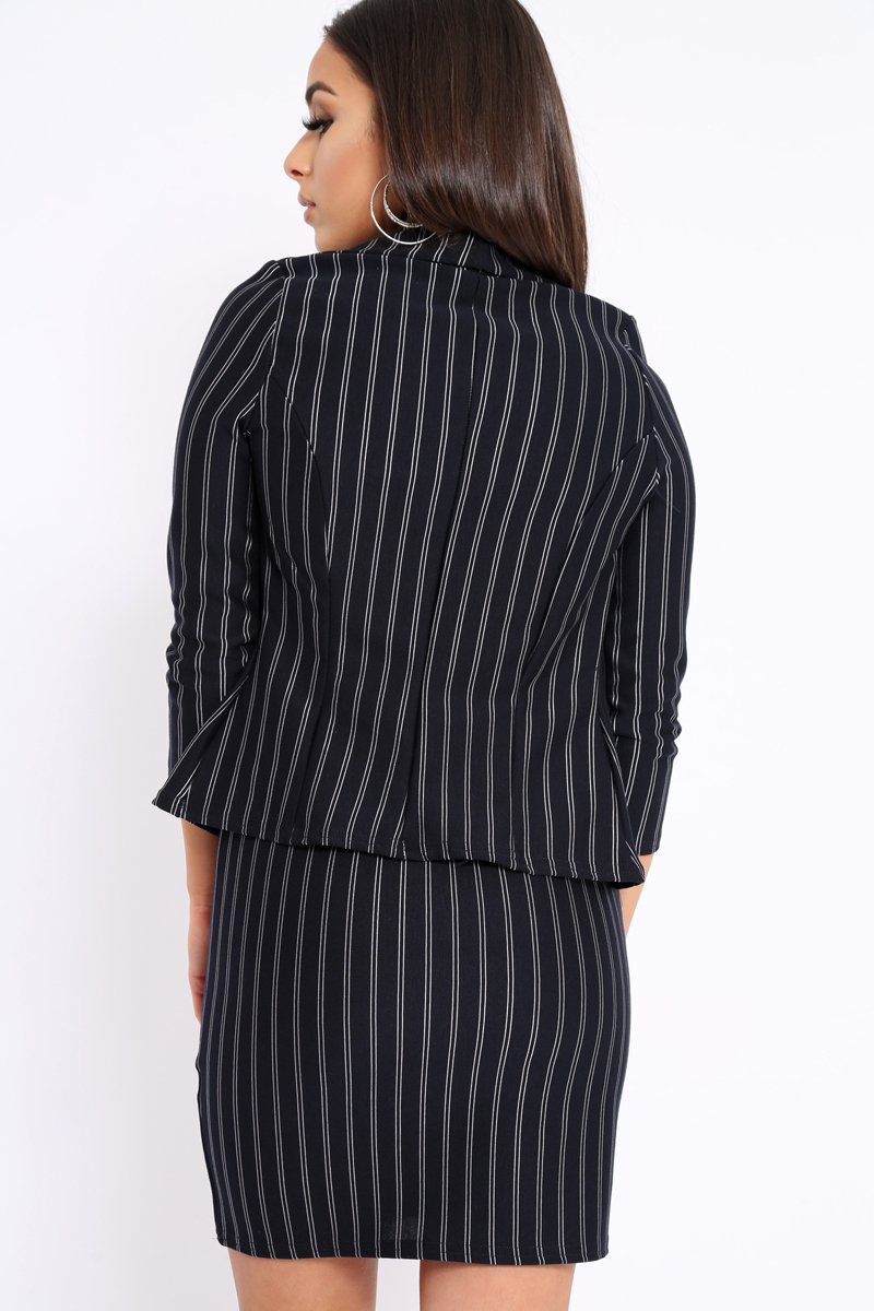Black Stripe Paper Bag Skirt - Tabbie-Skirts