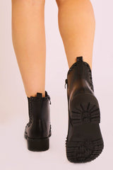 Black Studded Chelsea Ankle Boot - Harini-Boots