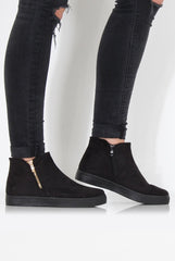 Black Suede High Top Trainers - Nya-Trainers