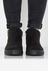 Black Suede High Top Trainers - Nya-Trainers