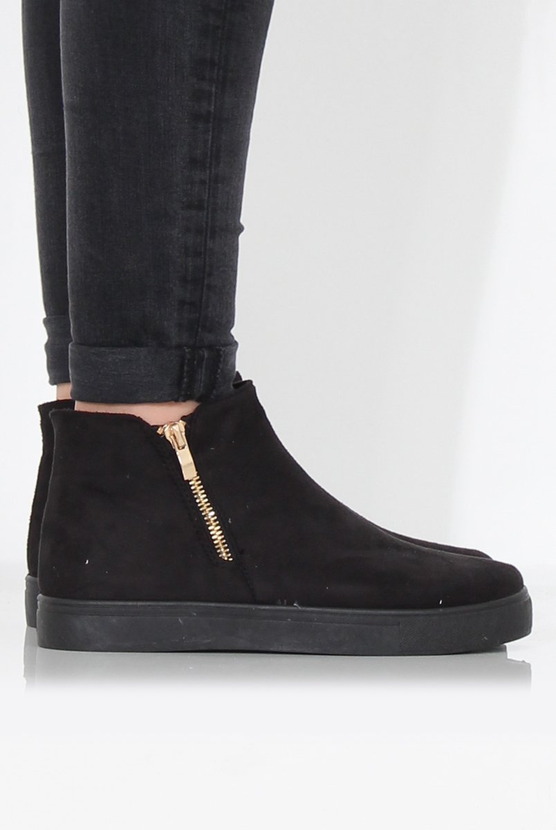 Black Suede High Top Trainers - Nya-Trainers