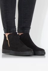 Black Suede High Top Trainers - Nya-Trainers