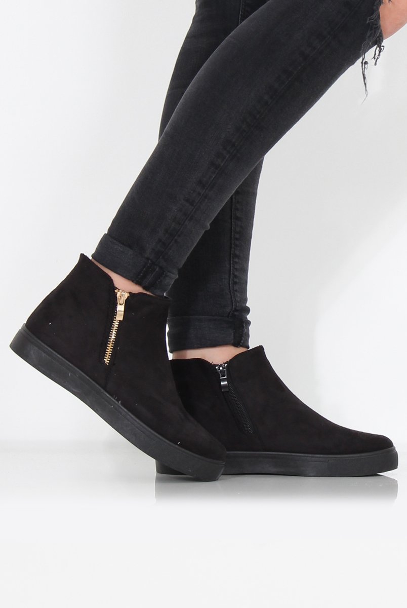 Black Suede High Top Trainers - Nya-Trainers