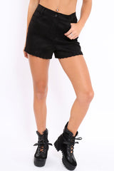 Black Suedette Shorts - Sadira-Shorts