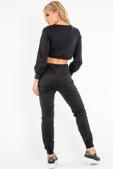 Black Sweatshirt Legging Loungewear Set - Sylvie-Loungewear