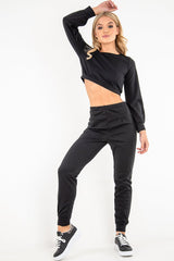 Black Sweatshirt Legging Loungewear Set - Sylvie-Loungewear
