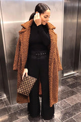 Black Tailored Wide Leg Belted Trousers - Chenelle-Trousers