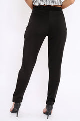 Black Tapered Leg Trousers - Rennie-Trousers