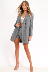 Black Tartan Double Button Coat - Royce-Coats