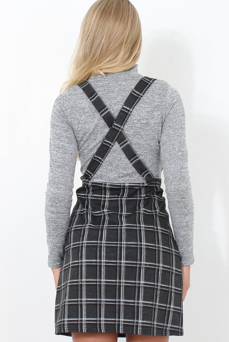 Black Tartan Pinafore-Pippa-Dresses