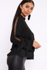 Black Tassel Blouse - Wallis-Tops