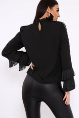 Black Tassel Blouse - Wallis-Tops