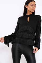 Black Tassel Blouse - Wallis-Tops