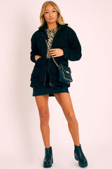 Black Teddy Zip Jacket - Rien-Jackets