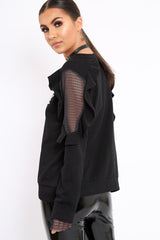 Black The Future Is Female Fishnet Frill Jumper - Jaeonna-Jumper