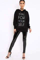 Black Think For Yourself Jumper - Acie-Jumper