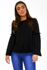 Black Tie Arm Top - Darby-Tops