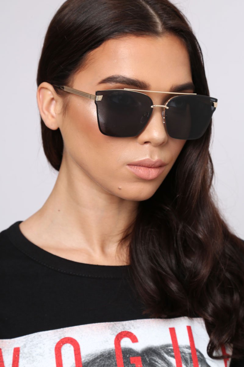 Black Tint Lens Sunglasses - Miyah-Sunglasses