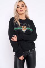 Black Tokyo Slogan Sweatshirt - Lilah-Sweatshirts