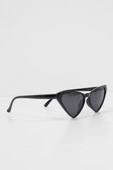 Black Triangle Slim Cat Eye Sunglasses - Zeina-Sunglasses