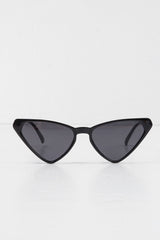 Black Triangle Slim Cat Eye Sunglasses - Zeina-Sunglasses