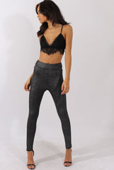 Black Triangular Lace Trim Bralet - Cleo-Bralets