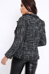 Black Tweed Blazer - Rubi-Jackets