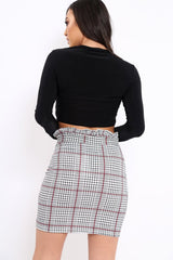 Black Twist Knot Front Crop Top - Keely-Crop Tops