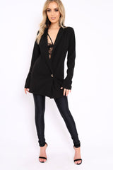 Black Two Button Blazer - Hilary-Jackets