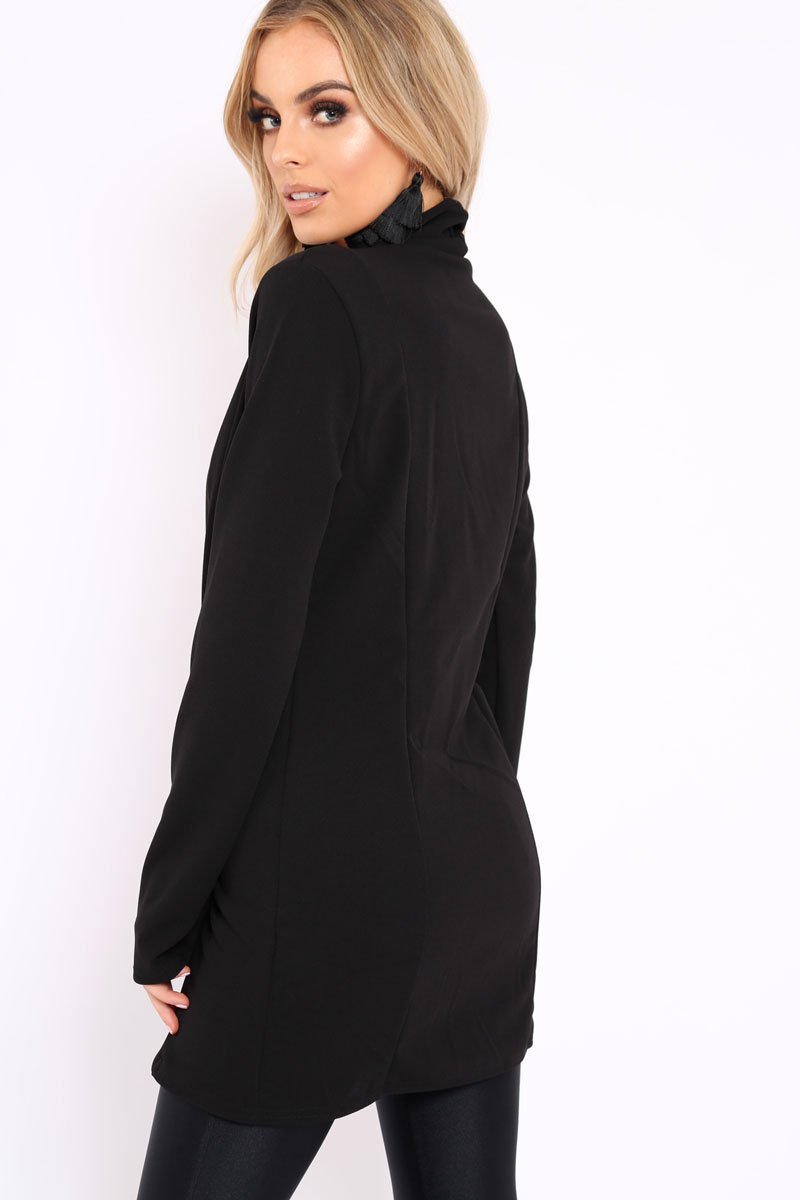 Black Two Button Blazer - Hilary-Jackets