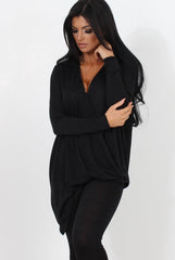 Black V Neck Loungewear Set-Kimi-Loungewear