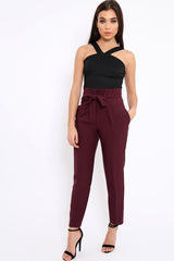 Black V Neck Strap Bandeau Bodysuit - Karlah-Bodysuits