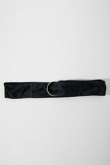 Black Velvet D Ring Belt - Cienna-Belts