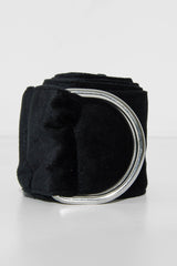 Black Velvet D Ring Belt - Cienna-Belts