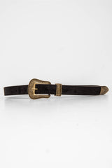 Black Velvet Skinny Western Belt - Hildy-Belts