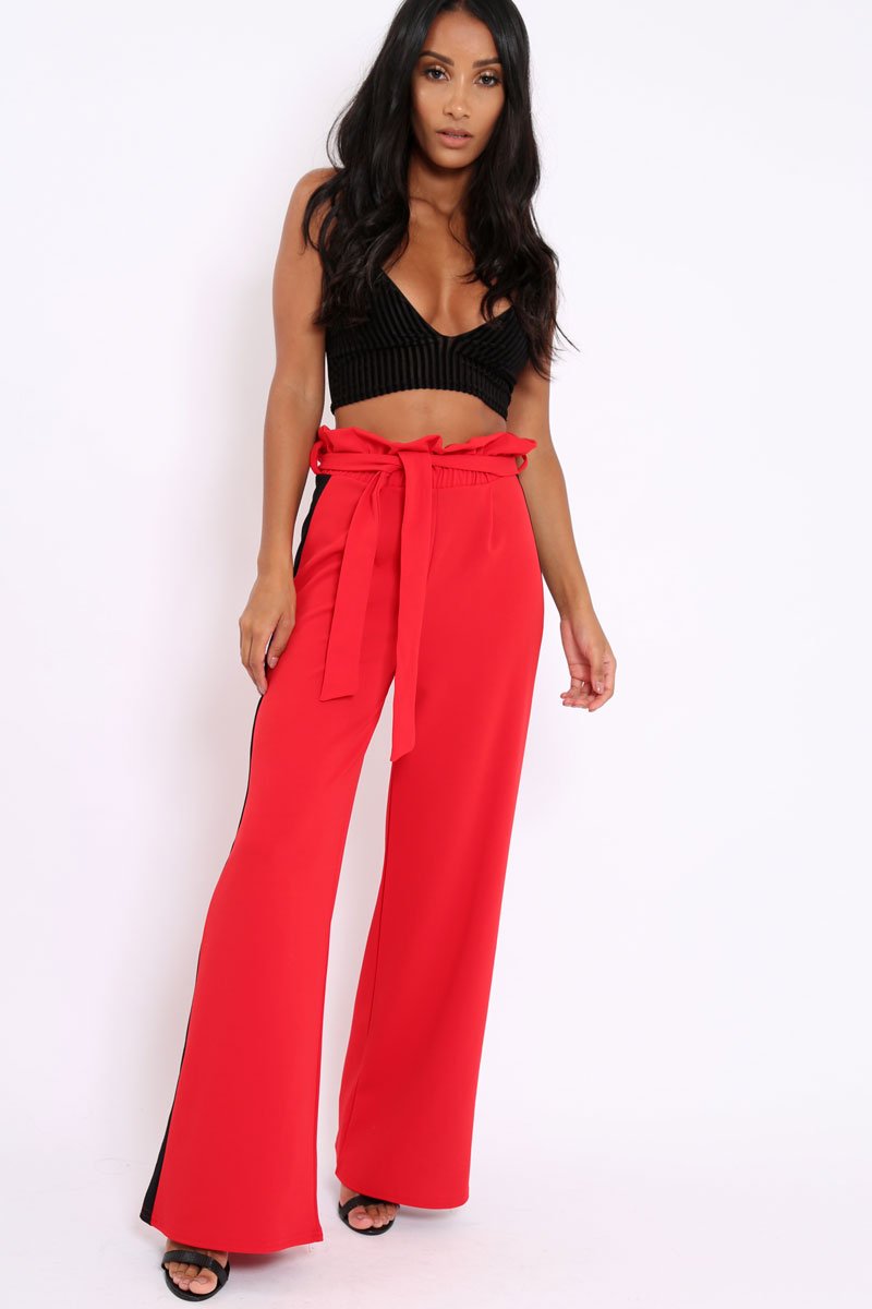 Black Velvet Striped Bralet - Elina-Co-ords