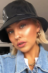 Black Vinyl Bucket Hat - Kody-Hats