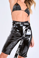 Black Vinyl Triangle Bralet - Torrie-Bralets