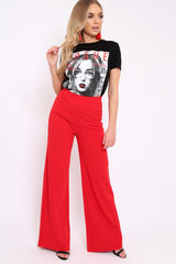 Black Vogue Slogan T-shirt - Alana-Tops