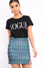 Black Vogue Slogan Top - Birda-Tops