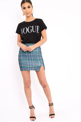 Black Vogue Slogan Top - Birda-Tops