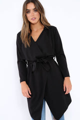 Black Waterfall Frill Jacket - Bexley-Jackets